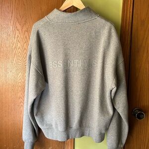 Fear of God Essentials Oatmeal Half Zip